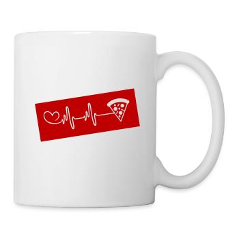 Pizza Pulse Heart Love - Mug - white - Right