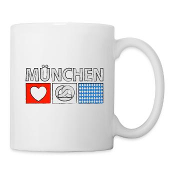 München mit Herz - Tasse - Weiß - Rechts