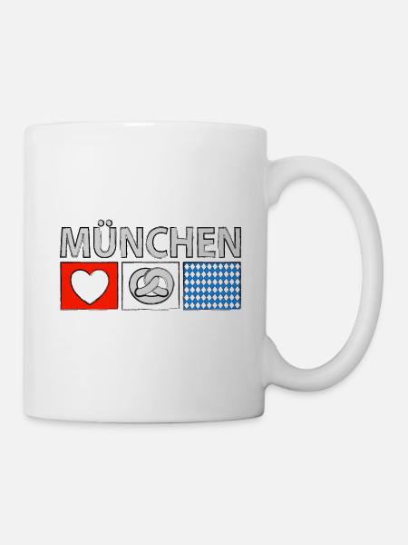 München mit Herz - Tasse - Weiß