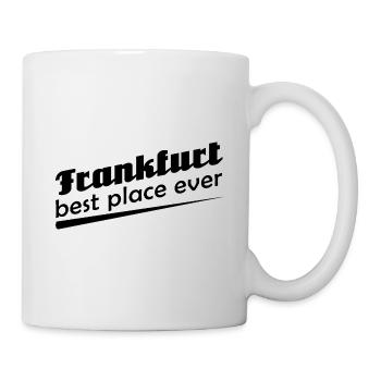 Frankfurt - Stadt best place ever - Tasse - Weiß - Rechts