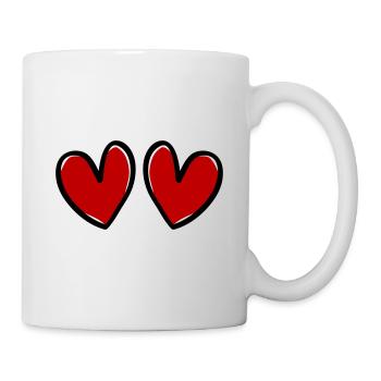 herzen Liebe Symbol - Tasse - Weiß - Rechts