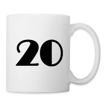 20,20 JAHRE,20-JÄHRIGES JUBILÄUM,20-JÄHRIGES JUBILÄUM,20 - Tasse - Weiß - Rechts