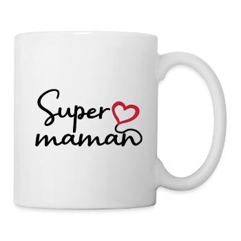 Super maman - Mug blanc - blanc - Droite