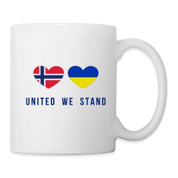 United we stand Norway and Ukraine - Mug - white - Right