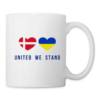United we stand Denmark and Ukraine - Mug - white - Right