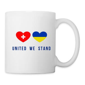 Unis nous sommes la Suisse et l’Ukraine - Mug blanc - blanc - Droite