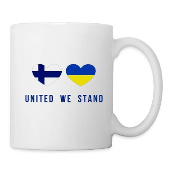United we stand Finland and Ukraine - Mug - white - Right