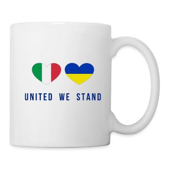 United we stand Italien und Ukraine - Tasse - Weiß - Rechts