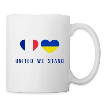 United we stand France and Ukraine - Mug - white - Right