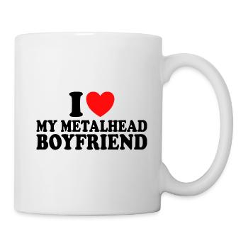 Ich liebe Metal, ich liebe meinen Metal-Freund - Tasse - Weiß - Rechts