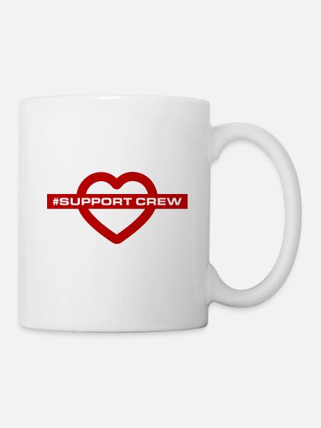 Support Crew Herz Liebe - Tasse - Weiß