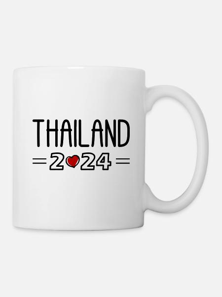 Thaïlande 2024 Coeur - Mug blanc - blanc