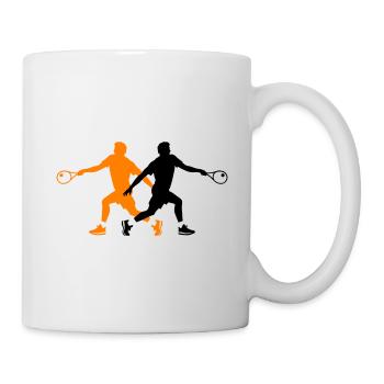 Tennis Spieler Silhouette - Tasse - Weiß - Rechts