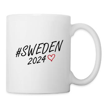 Schweden 2024 Herz Reise - Tasse - Weiß - Rechts