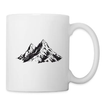 Symbole de paysage de montagnes - Mug blanc - blanc - Droite