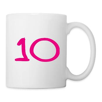 10. 10 YEARS. 10th ANNIVERSARY. 10 YEAR ANNIVERSARY. - Mug - white - Right