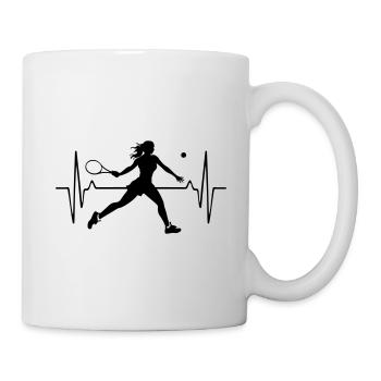 Tennis Player Pulse Frequency - Mug - white - Right