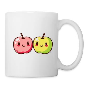 Apple Couple Love Heart Valentine's Day - Mug - white - Right