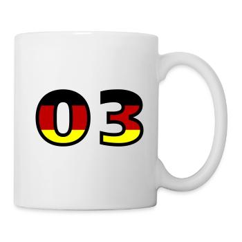 3 Number Germany Jersey - Mug - white - Right