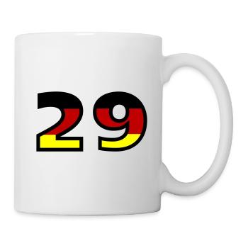 29 Zahl Deutschland Trikot - Tasse - Weiß - Rechts