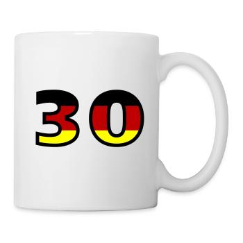Numéro 30 Allemagne Jersey - Mug blanc - blanc - Droite