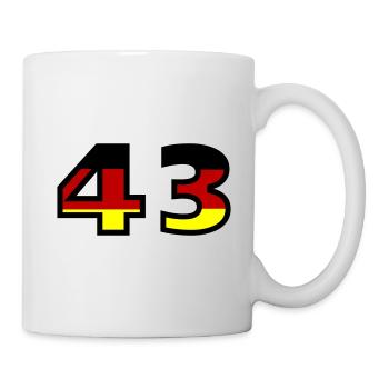 43 Zahl Deutschland Trikot - Tasse - Weiß - Rechts