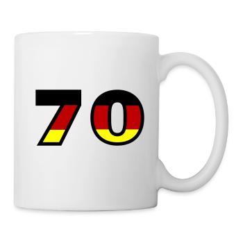 70 Zahl Deutschland Trikot - Tasse - Weiß - Rechts
