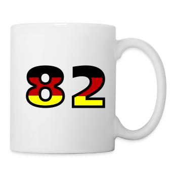 82 Numéro Allemagne Jersey - Mug blanc - blanc - Droite