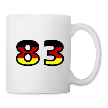 83 Zahl Deutschland Trikot - Tasse - Weiß - Rechts