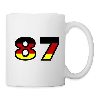 87 Zahl Deutschland Trikot - Tasse - Weiß - Rechts