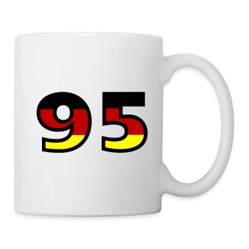Maillot Allemagne numéro 95 - Mug blanc - blanc - Droite