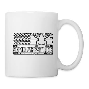 Lutte de sumo - Mug blanc - blanc - Droite
