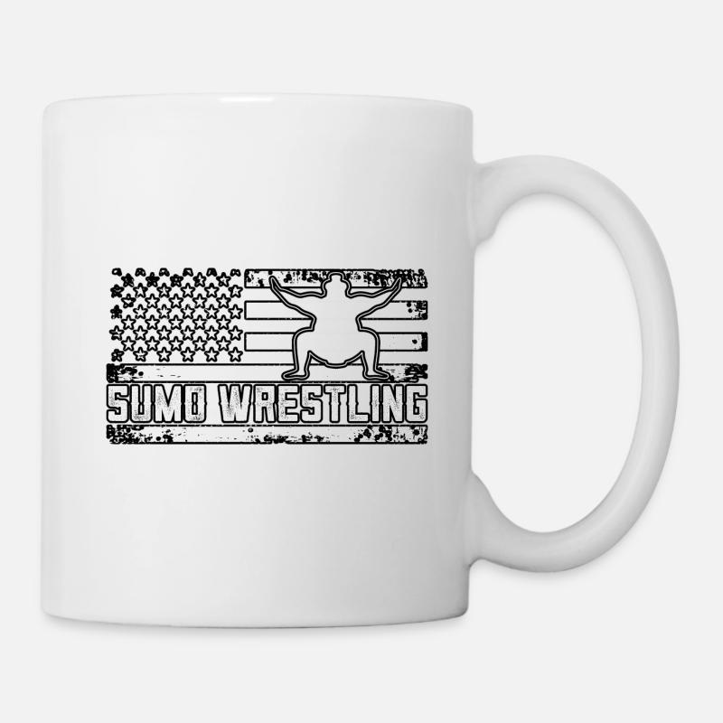 Lutte de sumo - Mug blanc - blanc