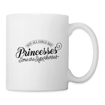 Pas une princesse, mais une super-héroïne. - Mug blanc - blanc - Droite