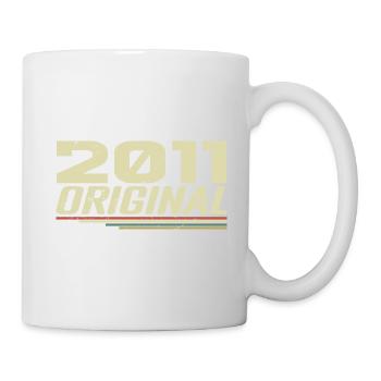 Né en 2011 Vintage 2011 Anniversaire Rétro 2011 - Mug blanc - blanc - Droite