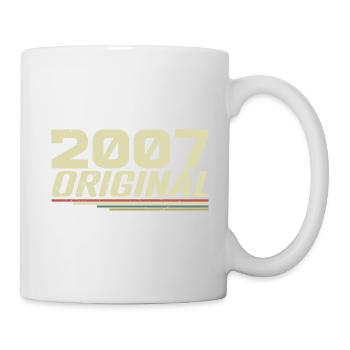 Né en 2007 Vintage 2007 Anniversaire Rétro 2007 - Mug blanc - blanc - Droite