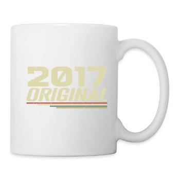Né en 2017 Vintage 2017 Anniversaire Rétro 2017 - Mug blanc - blanc - Droite