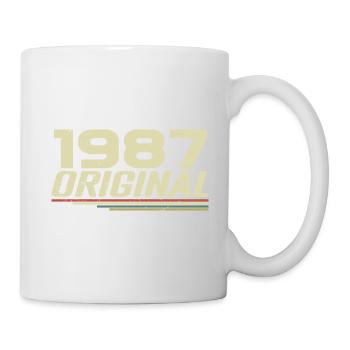 Né en 1987 Vintage 1987 Anniversaire Rétro 1987 - Mug blanc - blanc - Droite