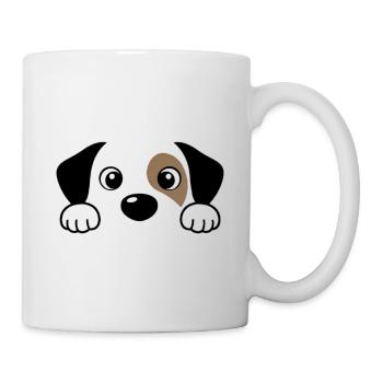 Regard curieux de chien câlin - Mug blanc - blanc - Droite