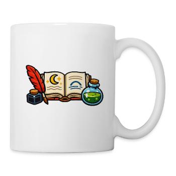 Mondschein Bibliothek der Alchemie - Tasse - Weiß - Rechts