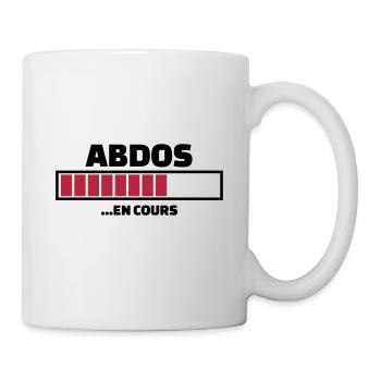 abdos en cours (v.2) - Mug blanc - blanc - Droite