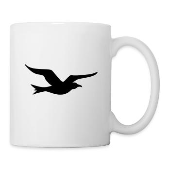 Möwe von der Küste Geschenk - Tasse - Weiß - Rechts