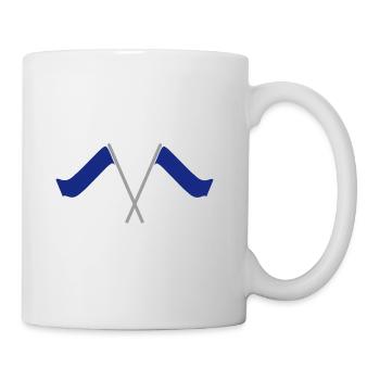 Enseigne bleu-blanc | drapeau | Football | stade - Mug blanc - blanc - Droite
