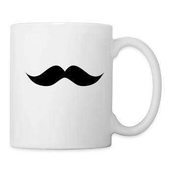 Mustache moustache wavy - Mug - white - Right