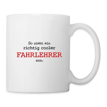 Voilà à quoi ressemble un moniteur de conduite vraiment cool. - Mug blanc - blanc - Droite