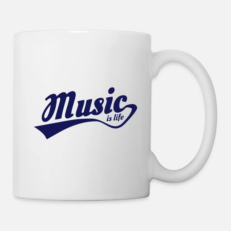 music is life - Mug blanc - blanc