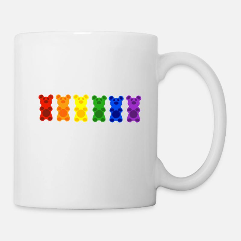 Gummy Bear LGBT Gay Pride CSD Rainbow - Mug - white