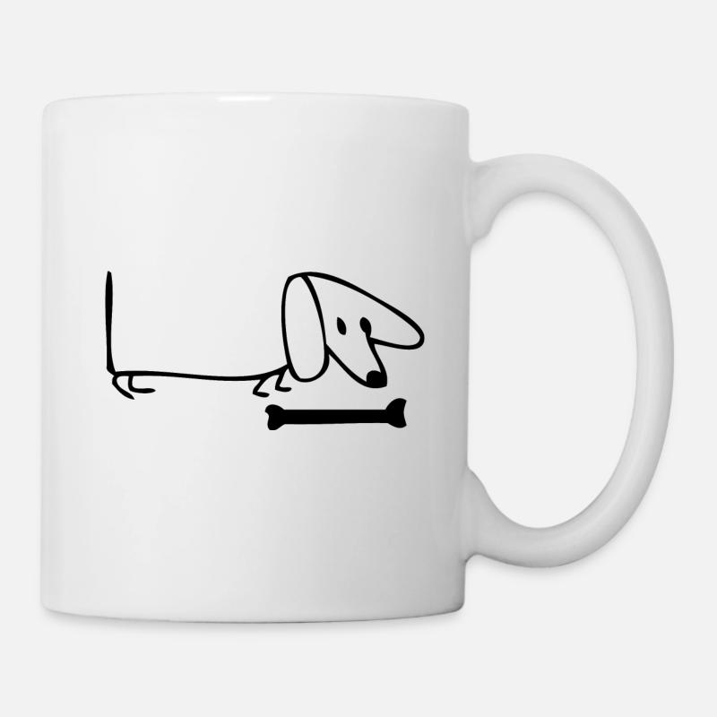 Stroke Dachshund - Mug - white