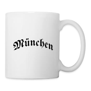 München Typografie Fraktur - Tasse - Weiß - Rechts