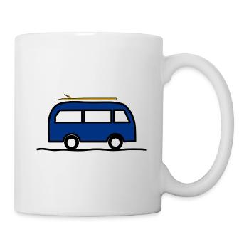 VAN. SURFEN. LEBEN SIE DEN URLAUB. FERIEN. - Tasse - Weiß - Rechts